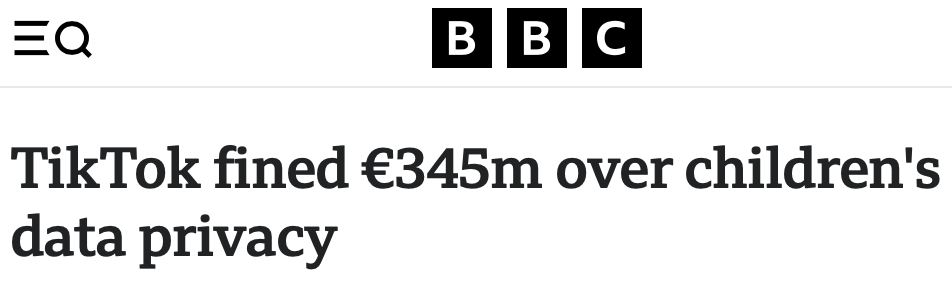 TikTok fined €345m over children's data privacy