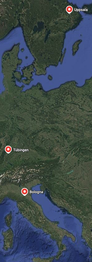 Bologna, Tübingen, and Uppsala
